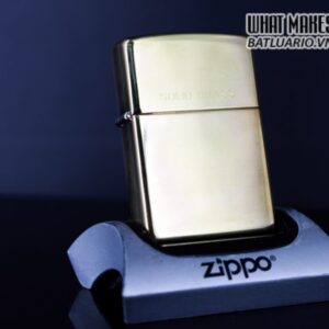 ZIPPO LA MÃ 1995 – TRƠN 2 MẶT – ĐỒNG NGUYÊN KHỐI