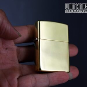 ZIPPO LA MÃ 1996 – ĐỒNG NGUYÊN KHỐI – HIGH POLISHED BRASS 3