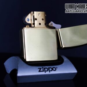 ZIPPO LA MÃ 1996 – ĐỒNG NGUYÊN KHỐI – HIGH POLISHED BRASS 6
