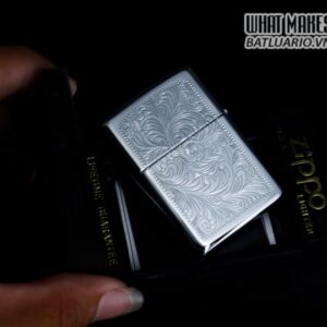 ZIPPO LA MÃ 1996 – VENETIAN – HOA VĂN Ý 2