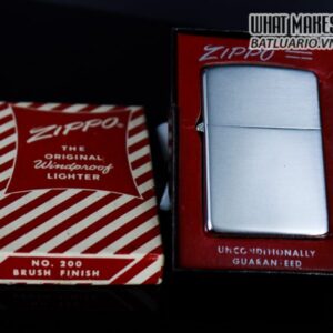 ZIPPO XƯA 1950 – 1951 – BRUSHED CHROME – PLAIN – TRƠN 2 MẶT 1
