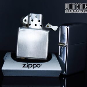ZIPPO XƯA 1950 – 1951 – BRUSHED CHROME – PLAIN – TRƠN 2 MẶT 2