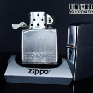 ZIPPO XƯA 1950 – 1951 – BRUSHED CHROME – PLAIN – TRƠN 2 MẶT 3