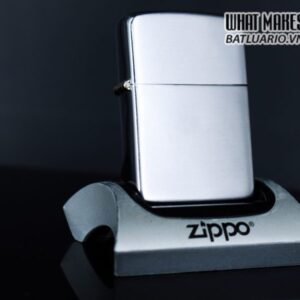 ZIPPO XƯA 1950 – 1951 – BRUSHED CHROME – PLAIN – TRƠN 2 MẶT