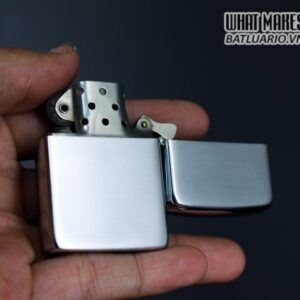 ZIPPO XƯA 1950 – 1951 – BRUSHED CHROME – PLAIN – TRƠN 2 MẶT 4