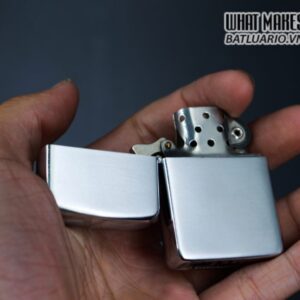 ZIPPO XƯA 1950 – 1951 – BRUSHED CHROME – PLAIN – TRƠN 2 MẶT 5