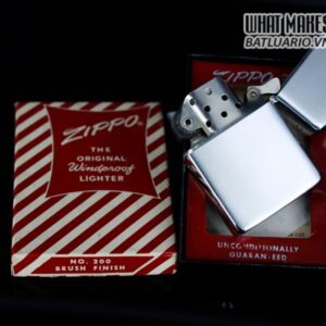 ZIPPO XƯA 1950 – 1951 – BRUSHED CHROME – PLAIN – TRƠN 2 MẶT 9
