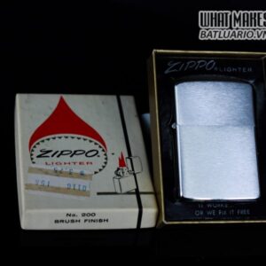 ZIPPO XƯA 1962 – PLAIN – TRƠN 2 MẶT – BRUSHED CHROME 1