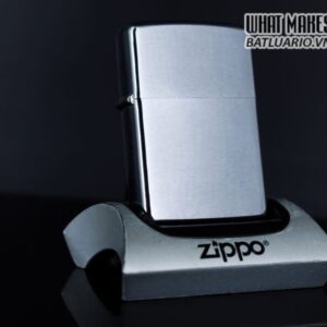 ZIPPO XƯA 1972 – BRUSHED CHROME – PLAIN – TRƠN 2 MẶT