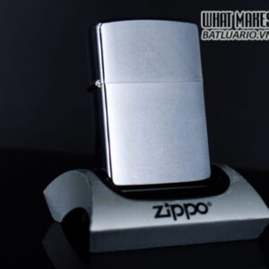ZIPPO XƯA 1979 – BRUSHED CHROME – PLAIN – TRƠN 2 MẶT