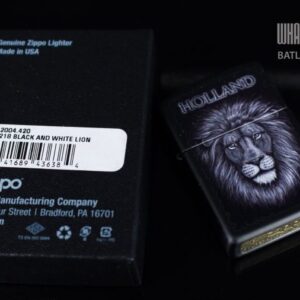 ZIPPO 218 BLACK AND WHITE LION 1