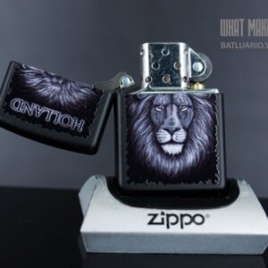 ZIPPO 218 BLACK AND WHITE LION 3