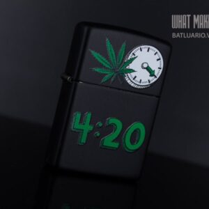 ZIPPO 218 LEAF 420 CLOCK 4