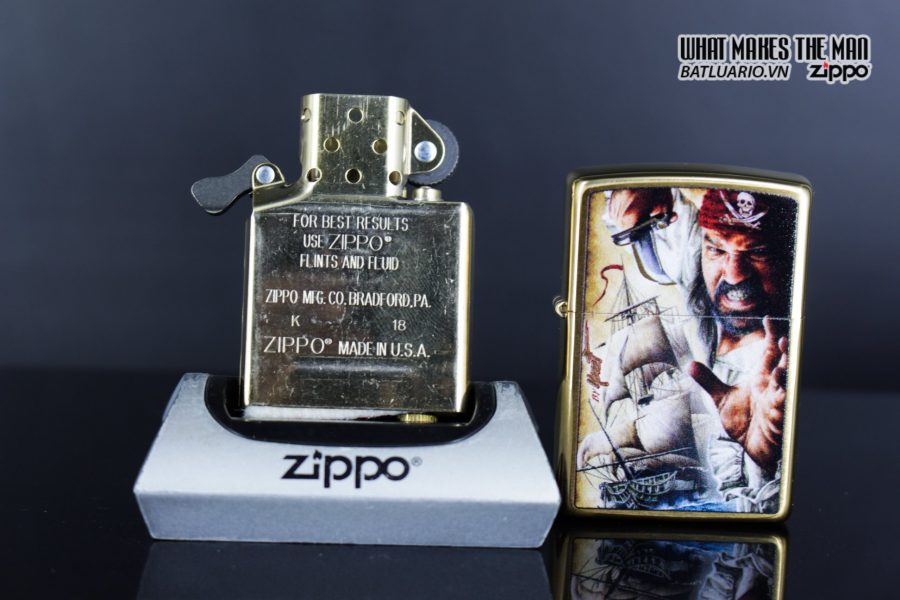 Zippo 29781 – Zippo Mazzi Pirate Ship Brush Brass 7
