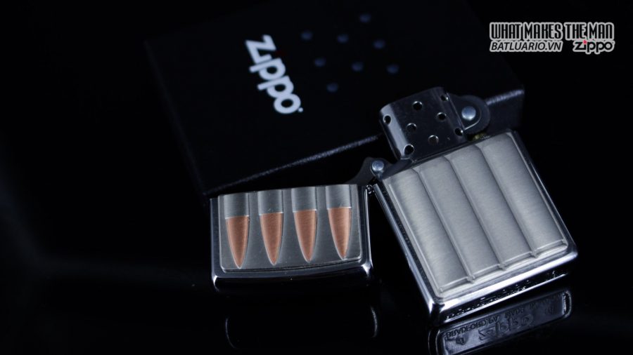 Zippo 29821 – Zippo Bullets Brush Chrome Emblem Attached 11