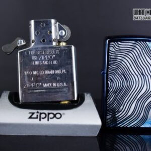 Zippo 29827 – Zippo Tree Rings Design High Polish Blue 10