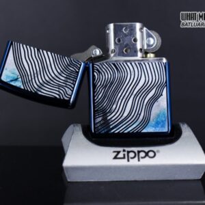 Zippo 29827 – Zippo Tree Rings Design High Polish Blue 3