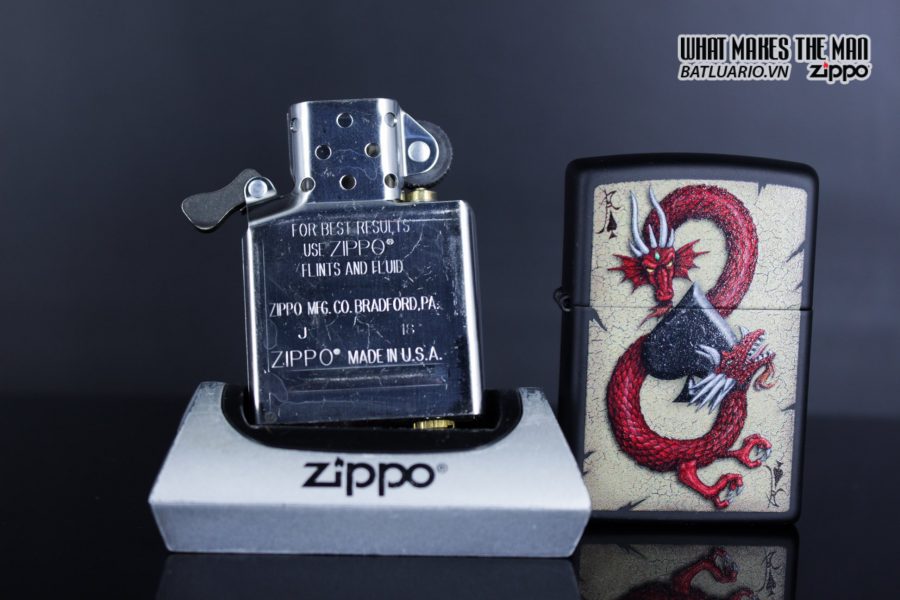 Zippo 29840 – Zippo Dragon Ace Design Black Matte 9