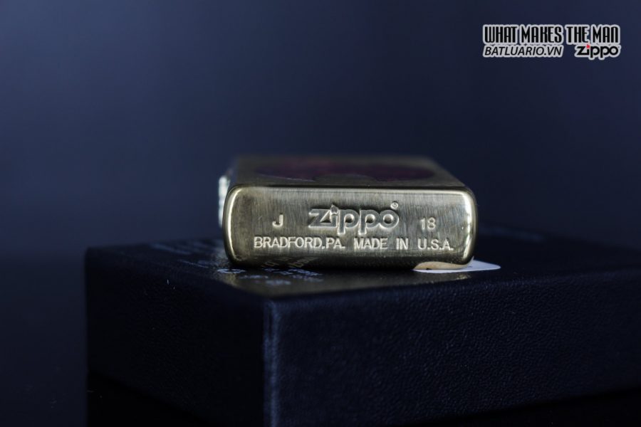 Zippo 29878 – Zippo Rusty Flame Design Brush Brass 7