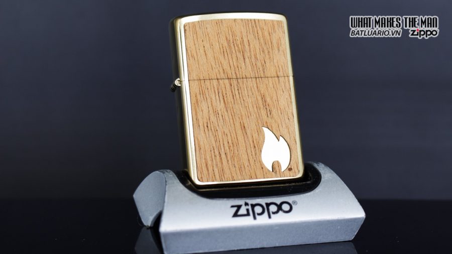 Zippo 29901 – Zippo Woodchuck Sweep Walnut Brush Brass Mahogany Emblem 11