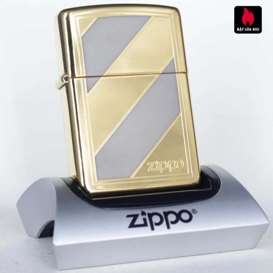 ZIPPO LA MÃ 1996 - GOLD PLATE - DEMI SILVER