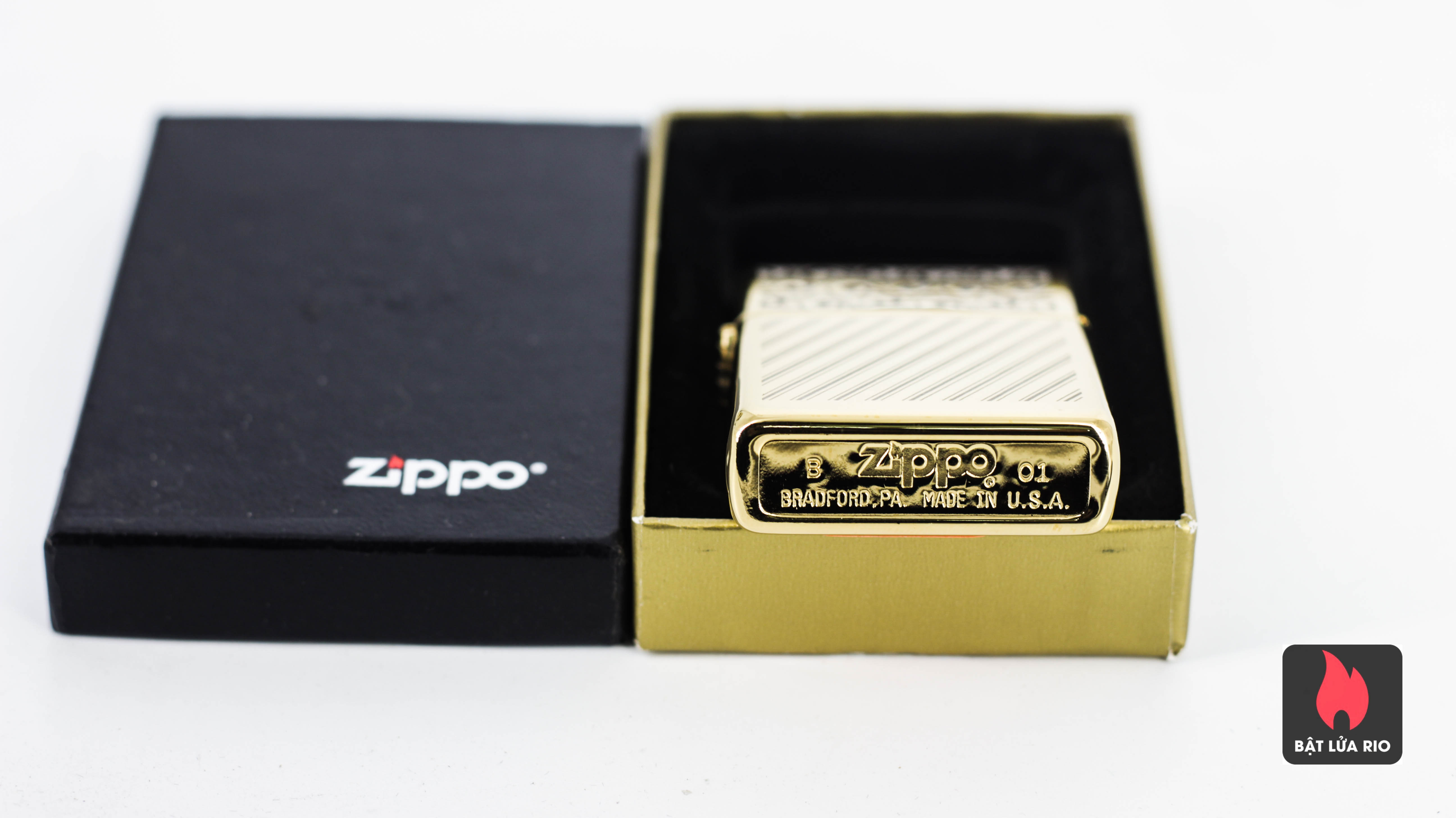 ZIPPO 2001 - GOLD PLATE
