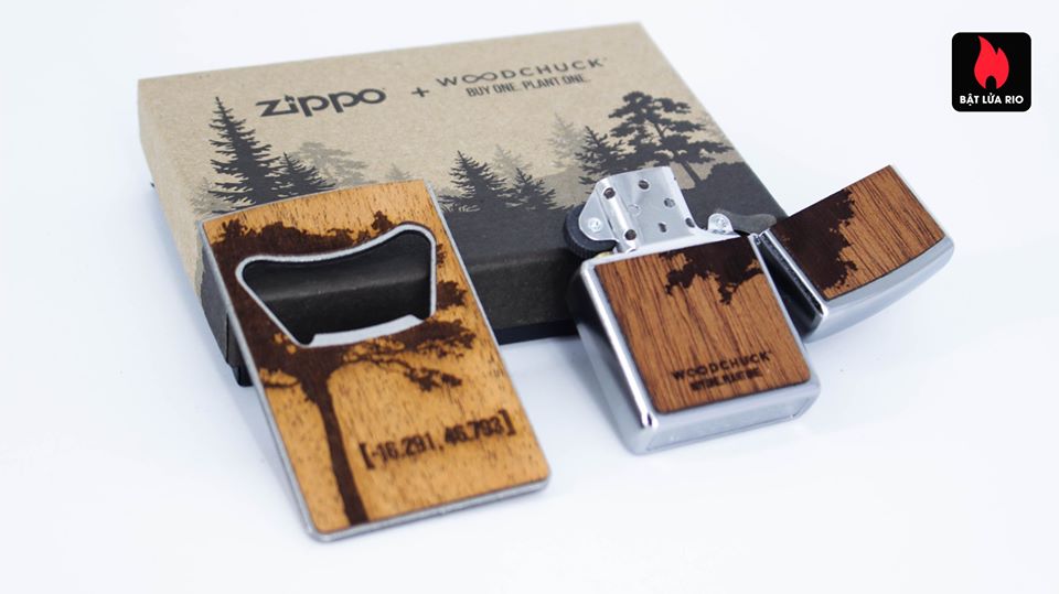Zippo 49066 – Zippo WOODCHUCK USA Lighter & Bottle Opener Gift Set 6