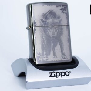 Zippo 49073 – Zippo Wolf Design Black Ice 1