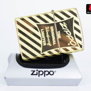 Zippo 49075 – Zippo Vintage Zippo Box Top High Polish Solid Brass 5