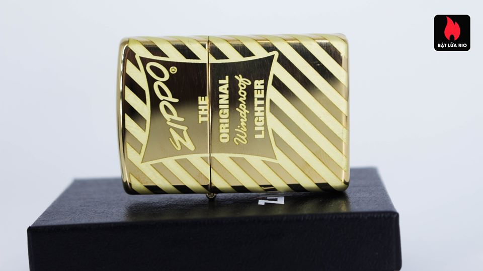 Zippo 49075 – Zippo Vintage Zippo Box Top High Polish Solid Brass 9