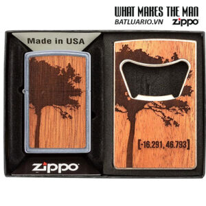 Zippo 49066 - Zippo WOODCHUCK USA Lighter & Bottle Opener Gift Set