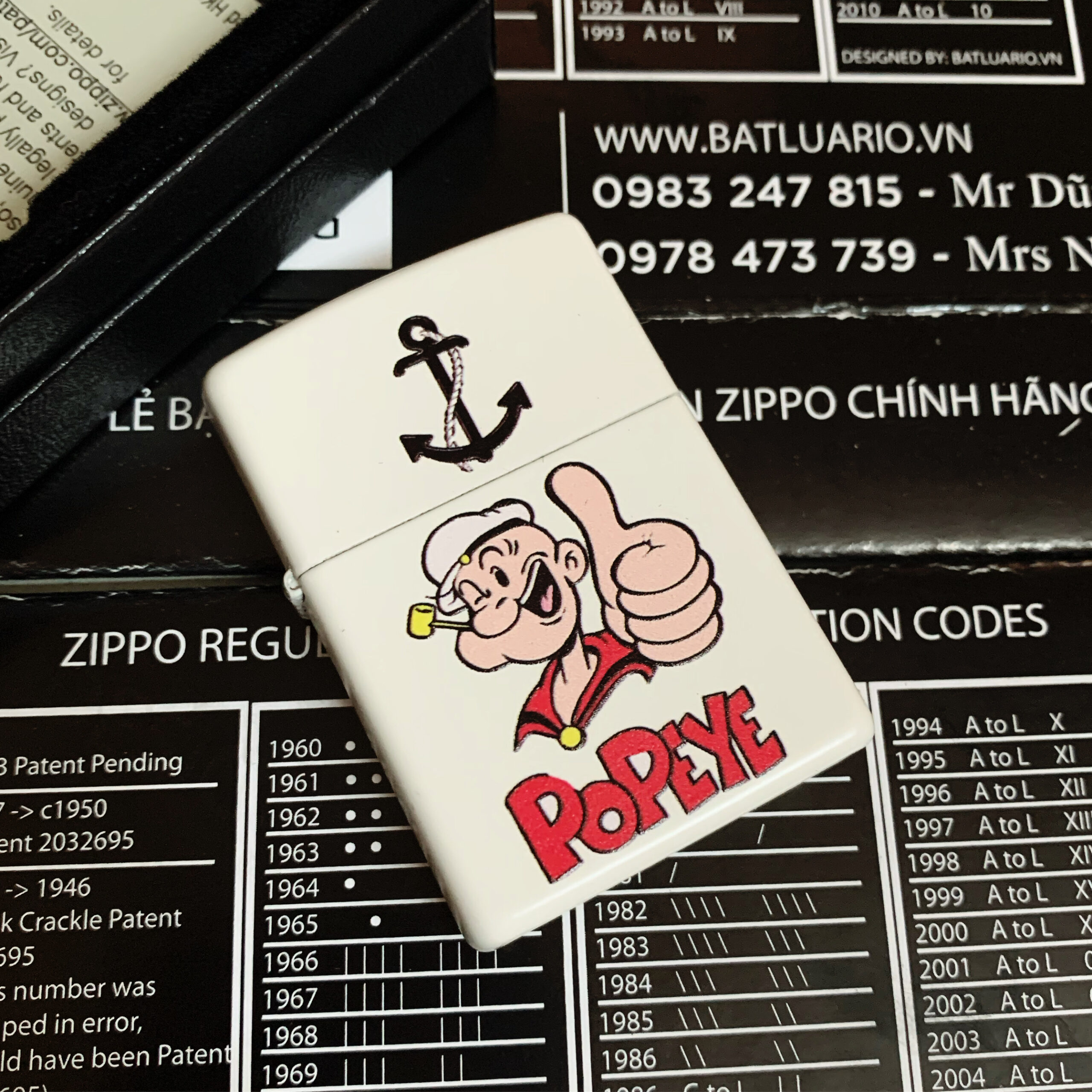 ZIPPO 214 IN MÀU POPEYE 02 - ZIPPO 214.POPEYE02