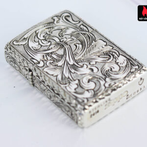 Zippo Armor Sterling 2018 - Bạc Khối 92.5 - Khắc Tay 5 Mặt - Ảnh 9