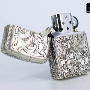 Zippo Armor Sterling 2018 - Bạc Khối 92.5 - Khắc Tay 5 Mặt - Ảnh 8