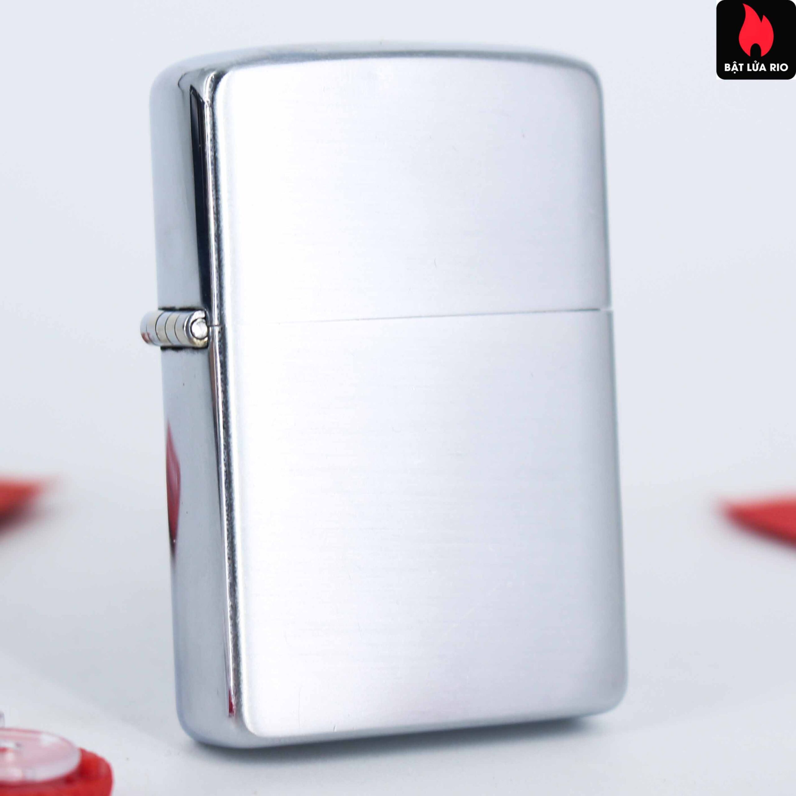 Zippo Xưa 1955 - Brushed Chrome - Plain - Trơn 2 Mặt