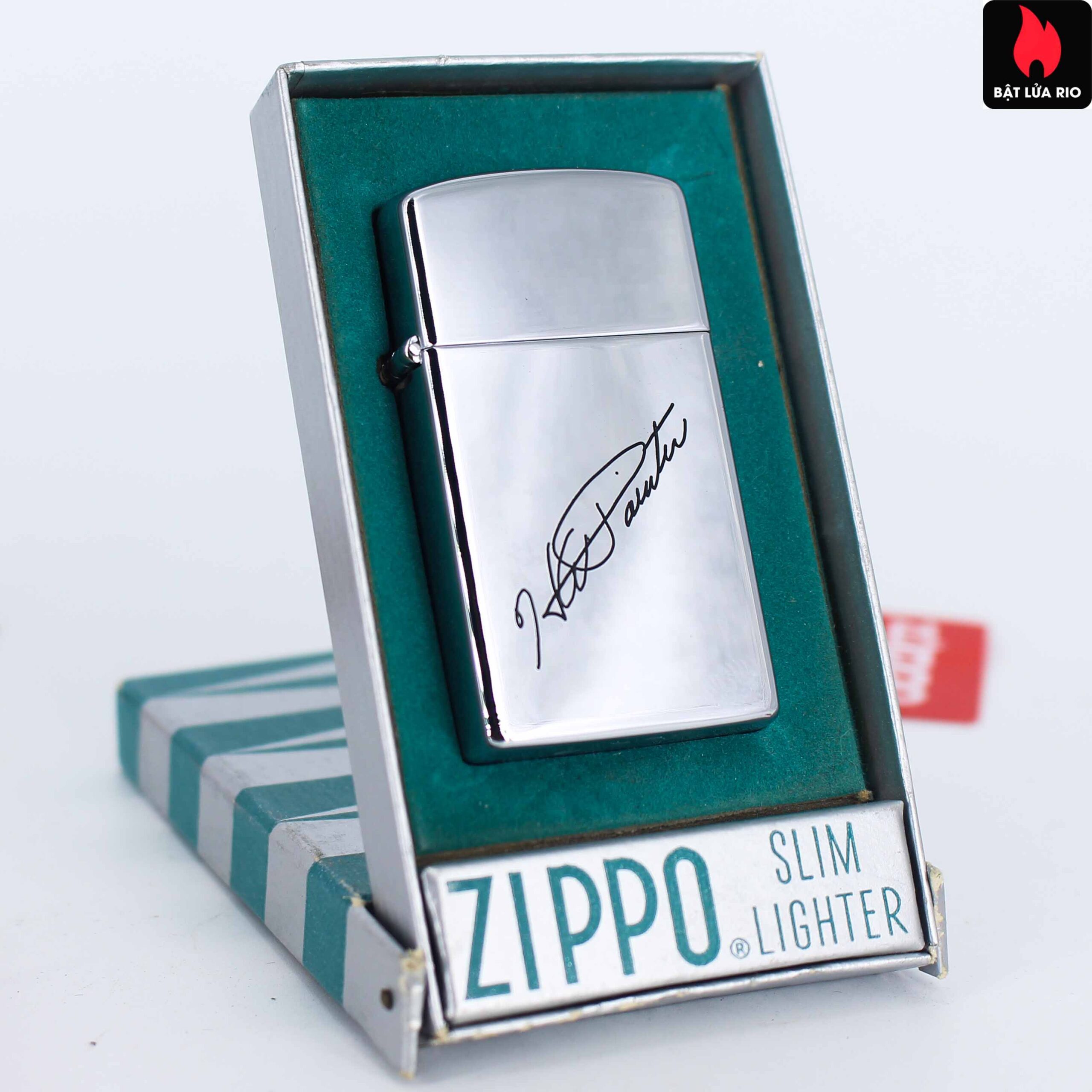 Alternative view of Zippo Slim Xưa 1958 - Chữ Ký