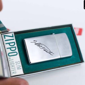 Zippo Slim Xưa 1958 - Chữ Ký - Ảnh 8
