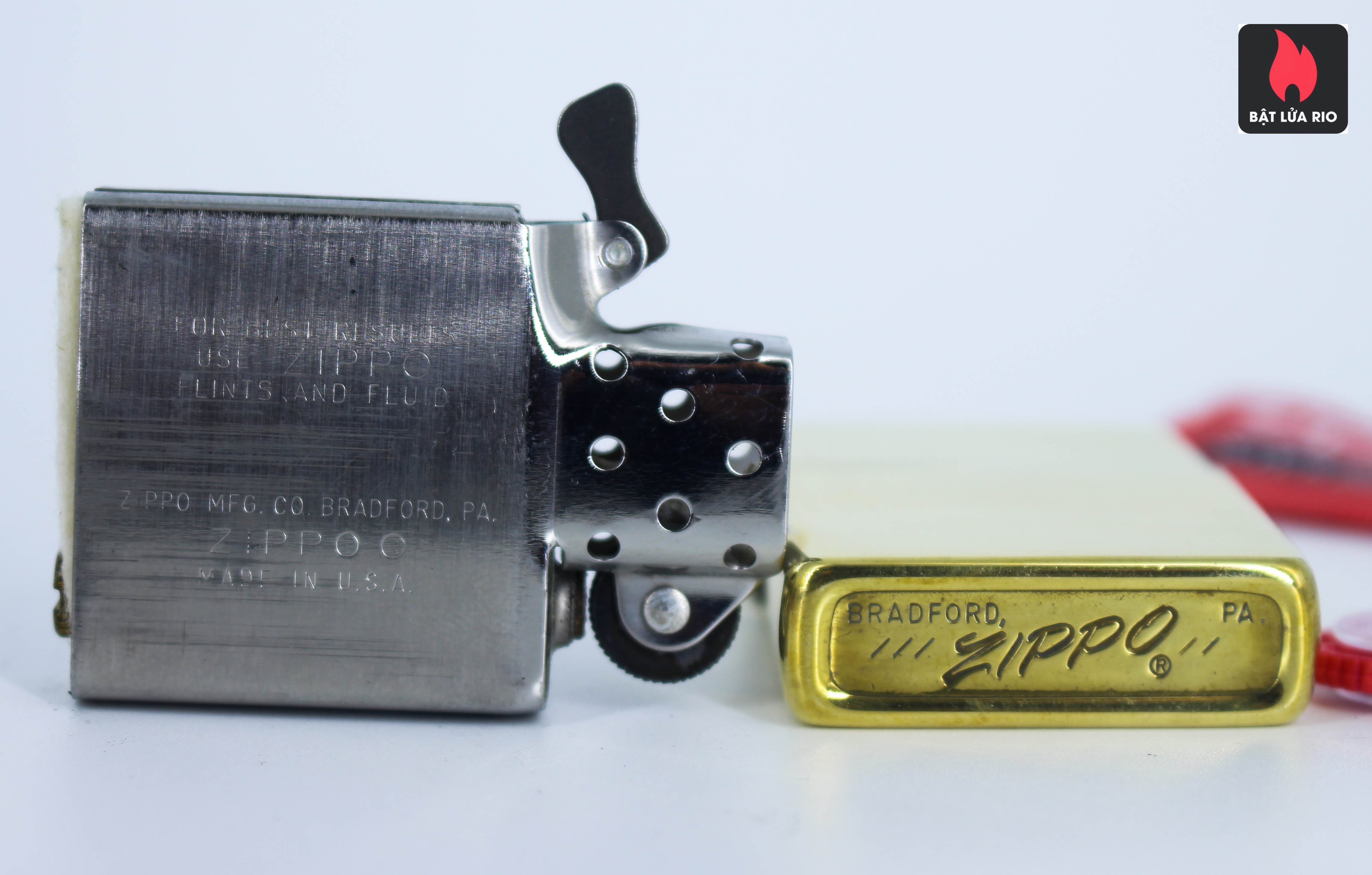 Hiếm – Zippo Xưa 1977 – Solid Brass – Đồng Nguyên Khối - High Polished 2