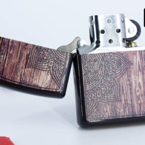 Zippo 49184 - Zippo Wood Mandala Design Brown 3
