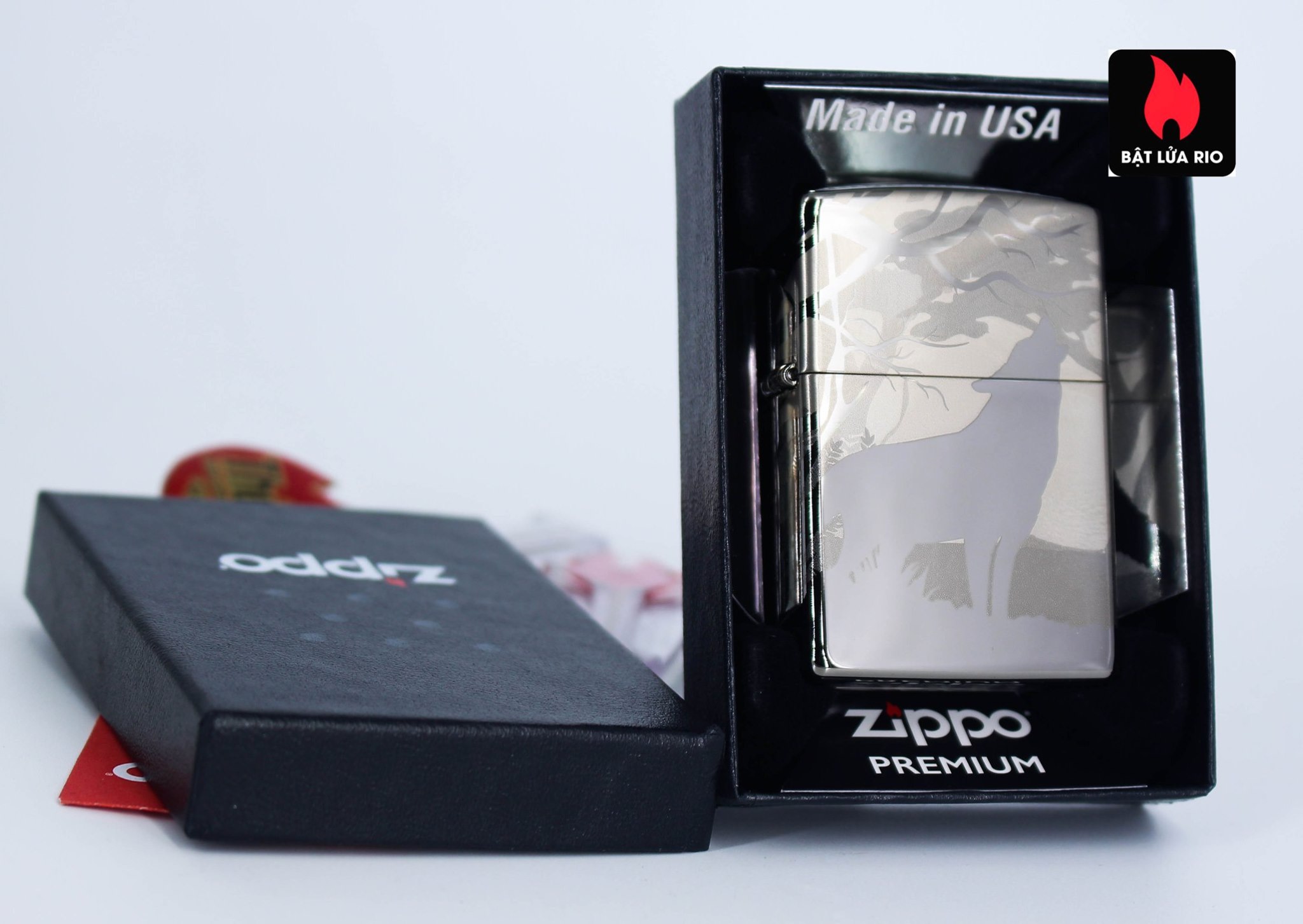 Zippo 49188 - Zippo Wolves Design 360° Black Ice 3