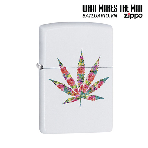 Zippo 29730 - Zippo Floral Weed White Matte
