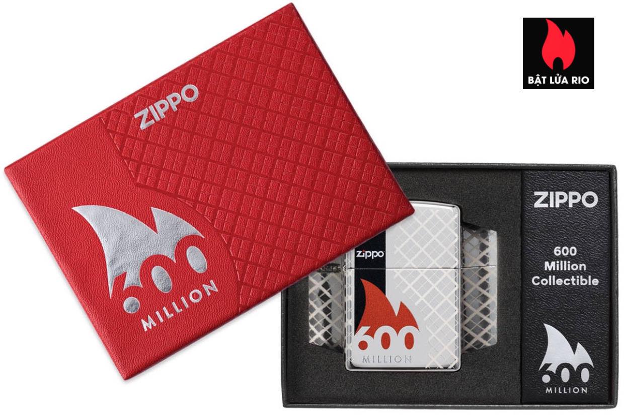 Zippo 600 Millionth Collectible - Zippo 49272- Zippo Celebrates 600 Million Lighters - Chiếc bật lửa Zippo thứ 600 triệu trong lịch sử - Bộ Sưu Tập Zippo 600 triệu