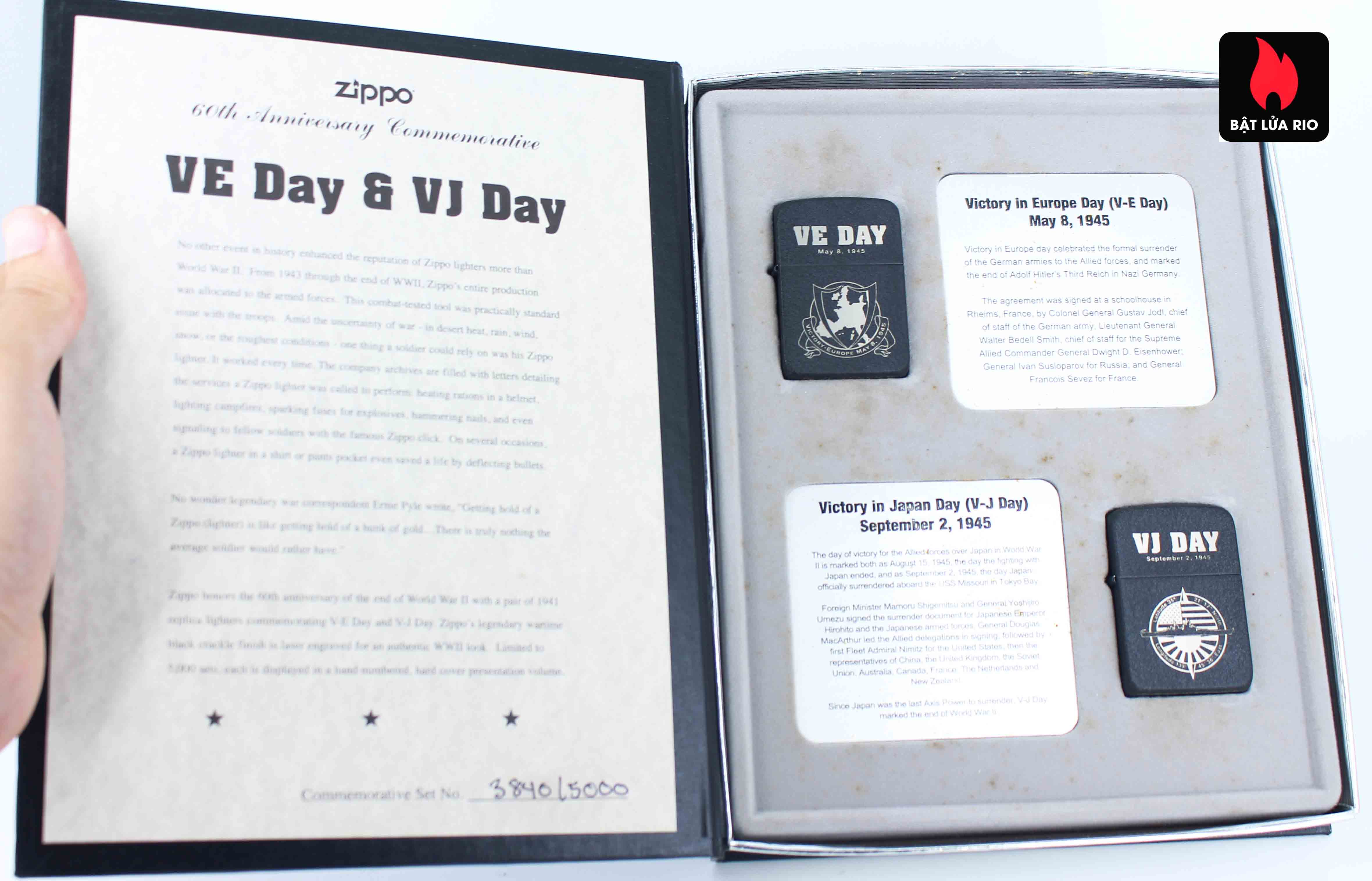 Zippo 2005 - WWII VE DAY & VJ DAY - Victory in Europe & Japan 1