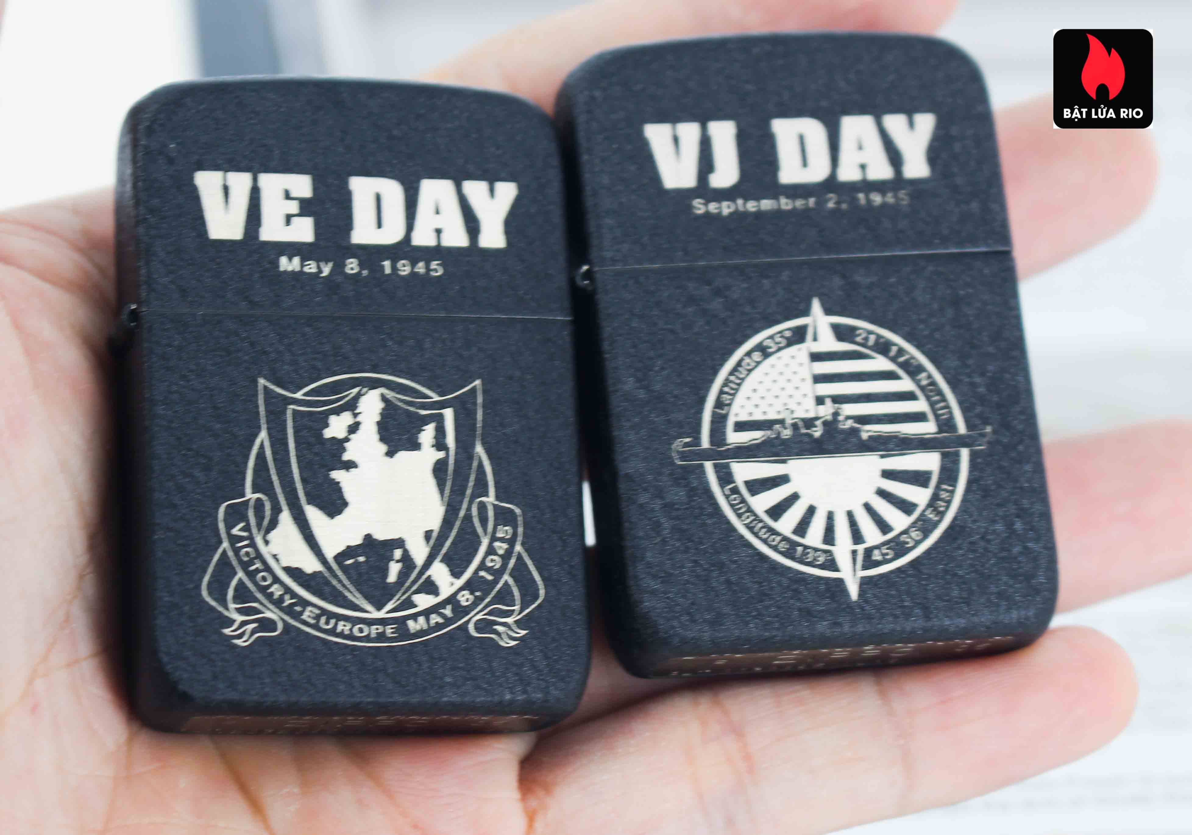 Zippo 2005 - WWII VE DAY & VJ DAY - Victory in Europe & Japan 12