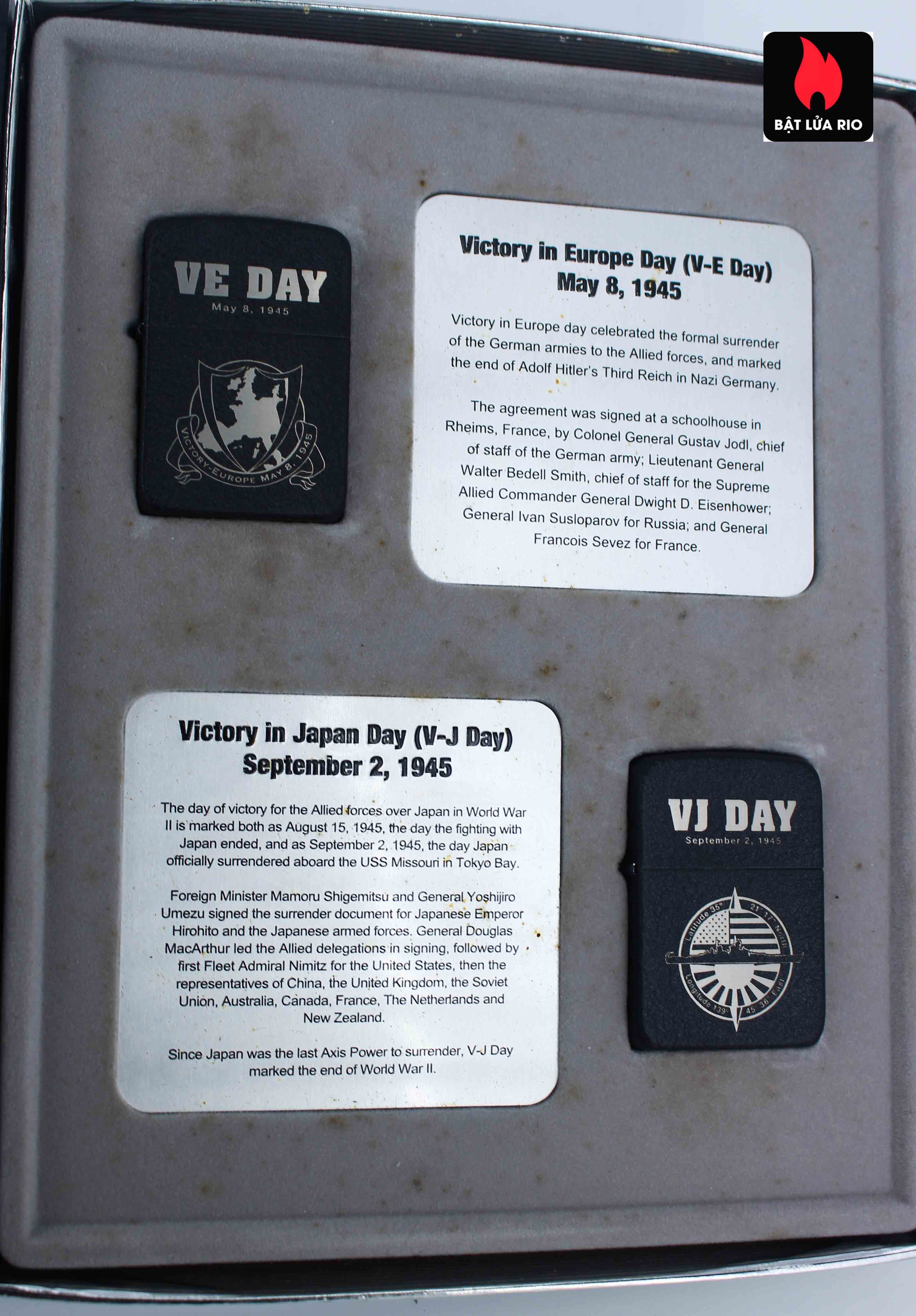Zippo 2005 - WWII VE DAY & VJ DAY - Victory in Europe & Japan 3
