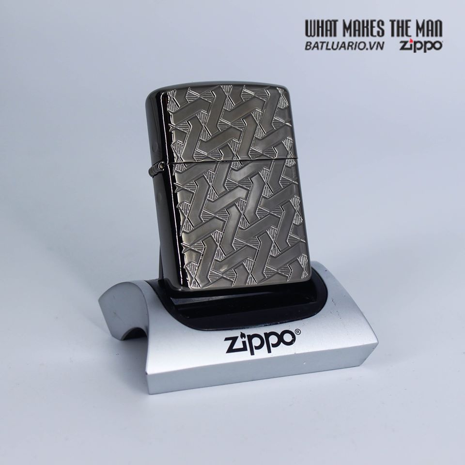 Zippo 49173 - Zippo Armor® Geometric Weave Design Black Ice 1
