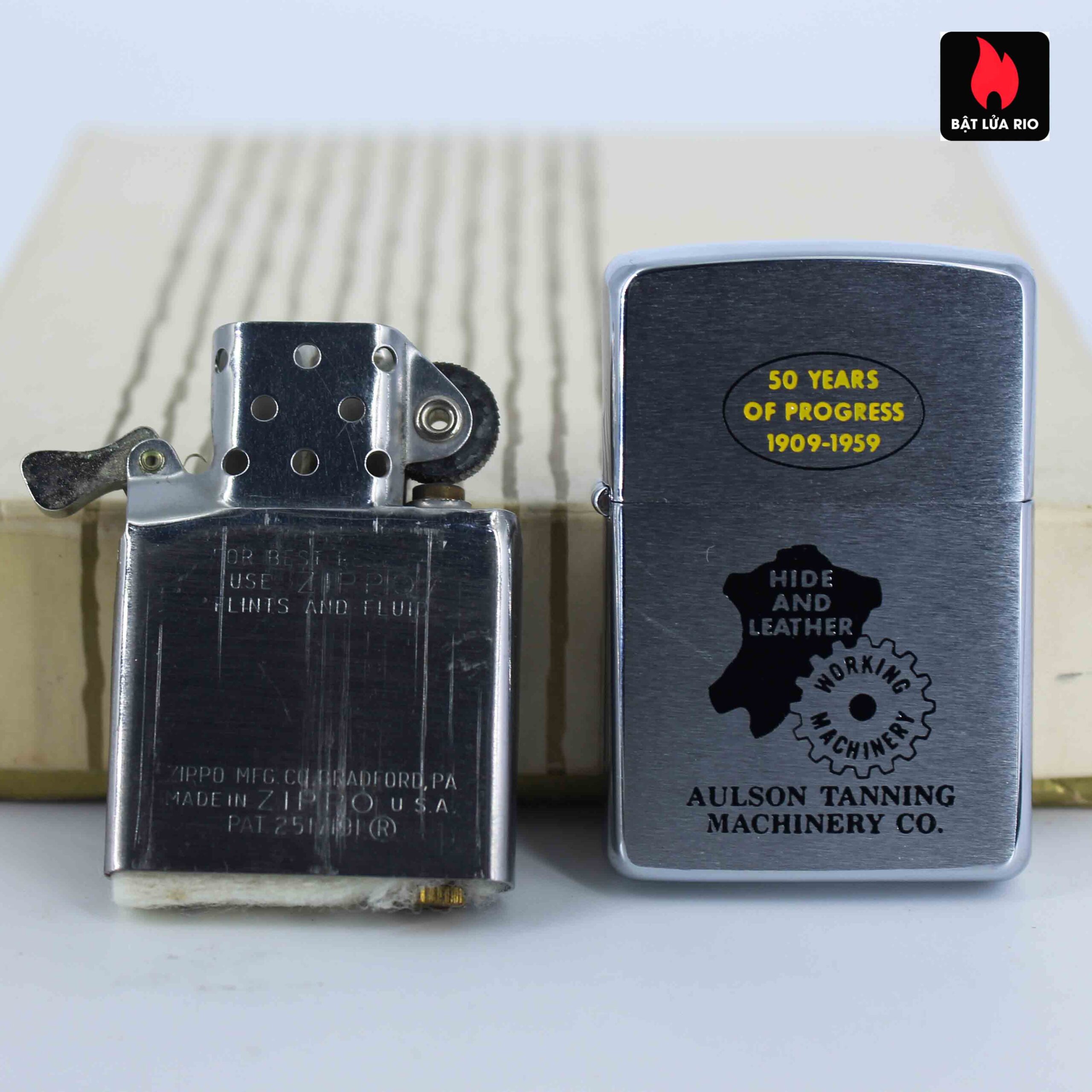 Zippo Gift Set - Zippo Xưa 1958 - Aulson Tanning Machinery Co. 8