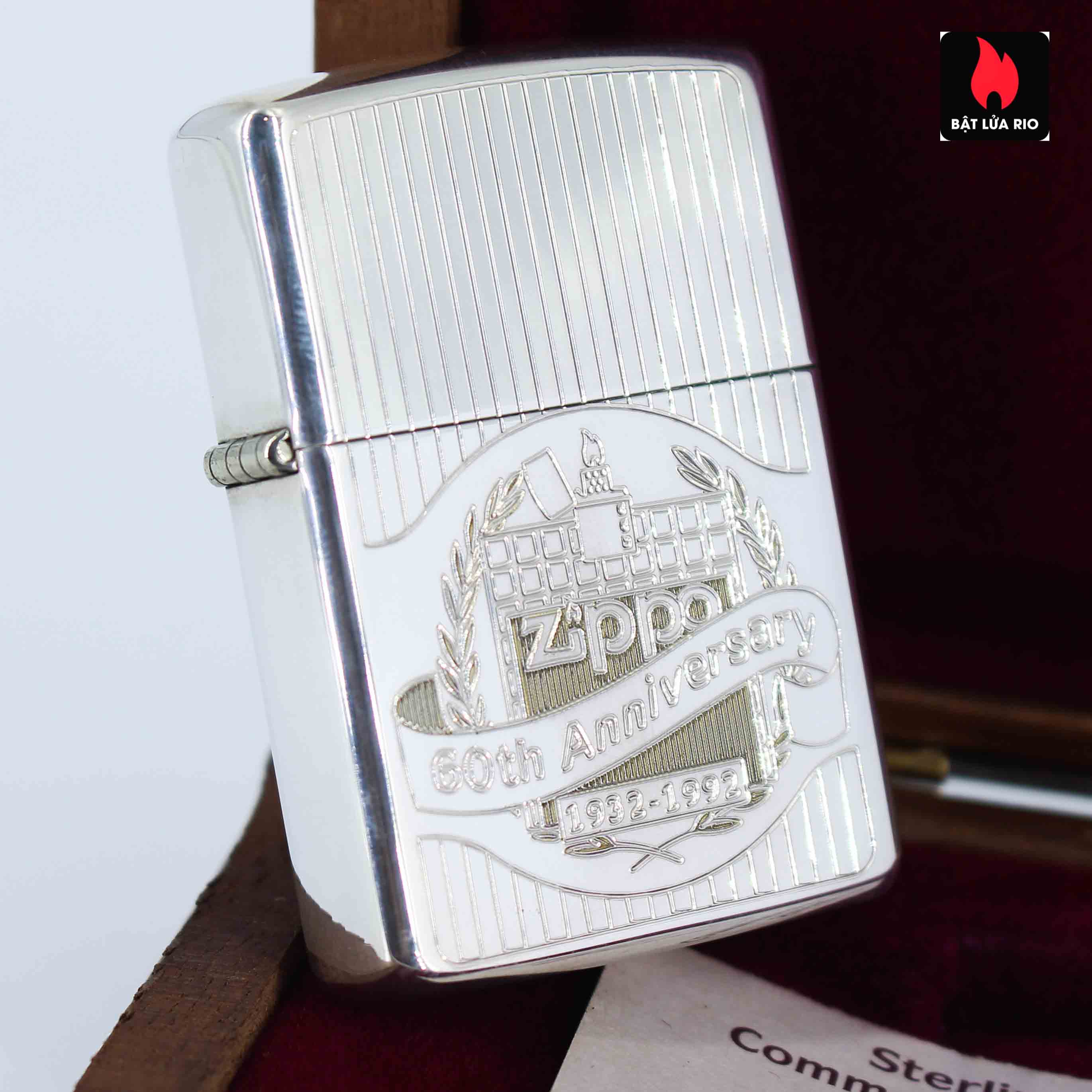 zippo sterling 60th 銀製 1932-1992 60周年 - タバコグッズ