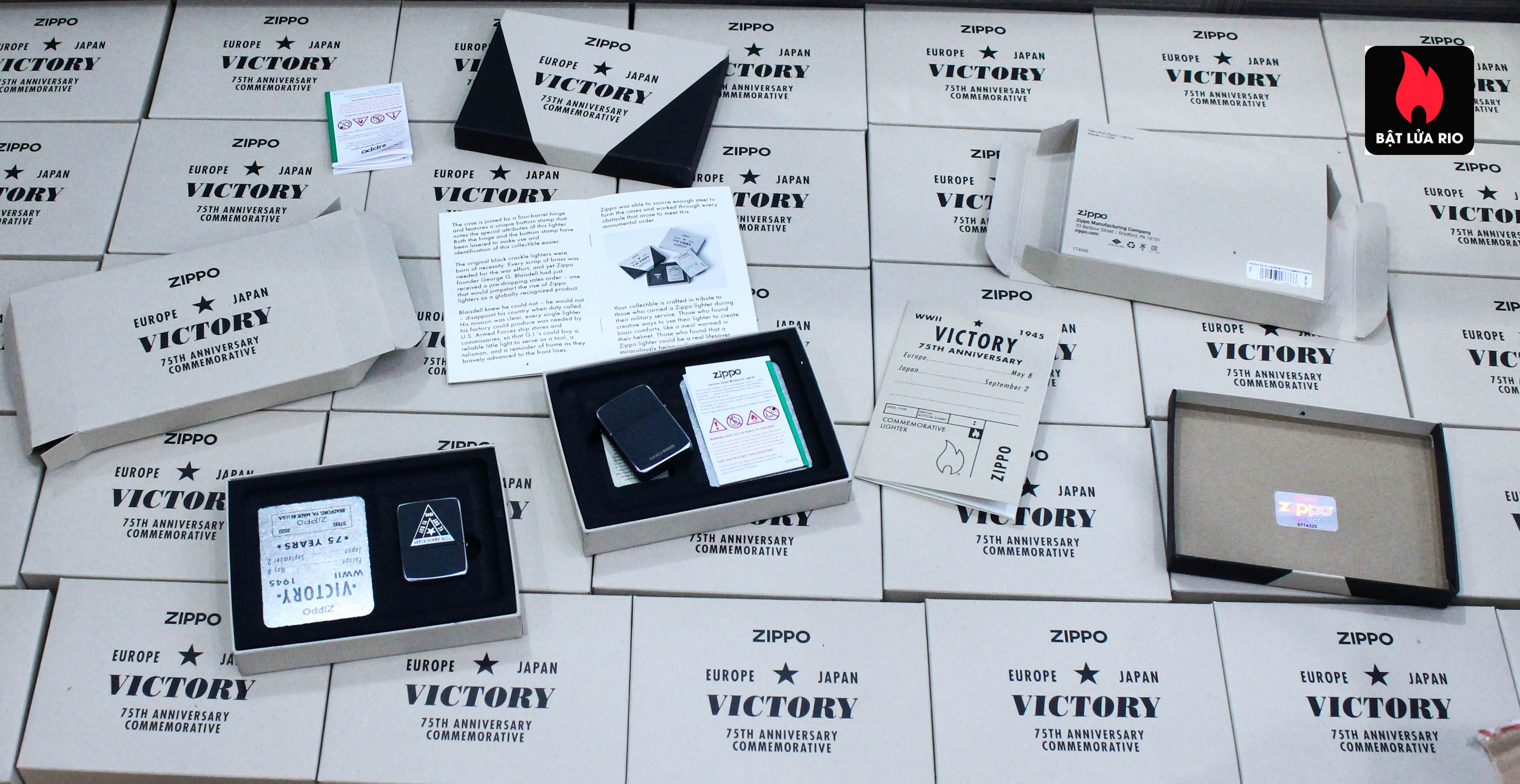 Zippo VE/VJ 75th Anniversary Collectible Steel Case - Zippo Victory in Europe & Japan Collectible Lighter - Zippo 49264 33