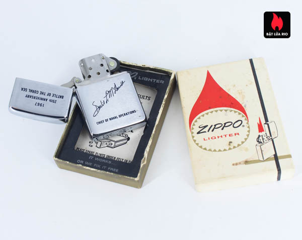 Zippo Xưa 1967 - 25th Anniversary Battle Of The Coral Sea - Chief Of Naval Operations 3
